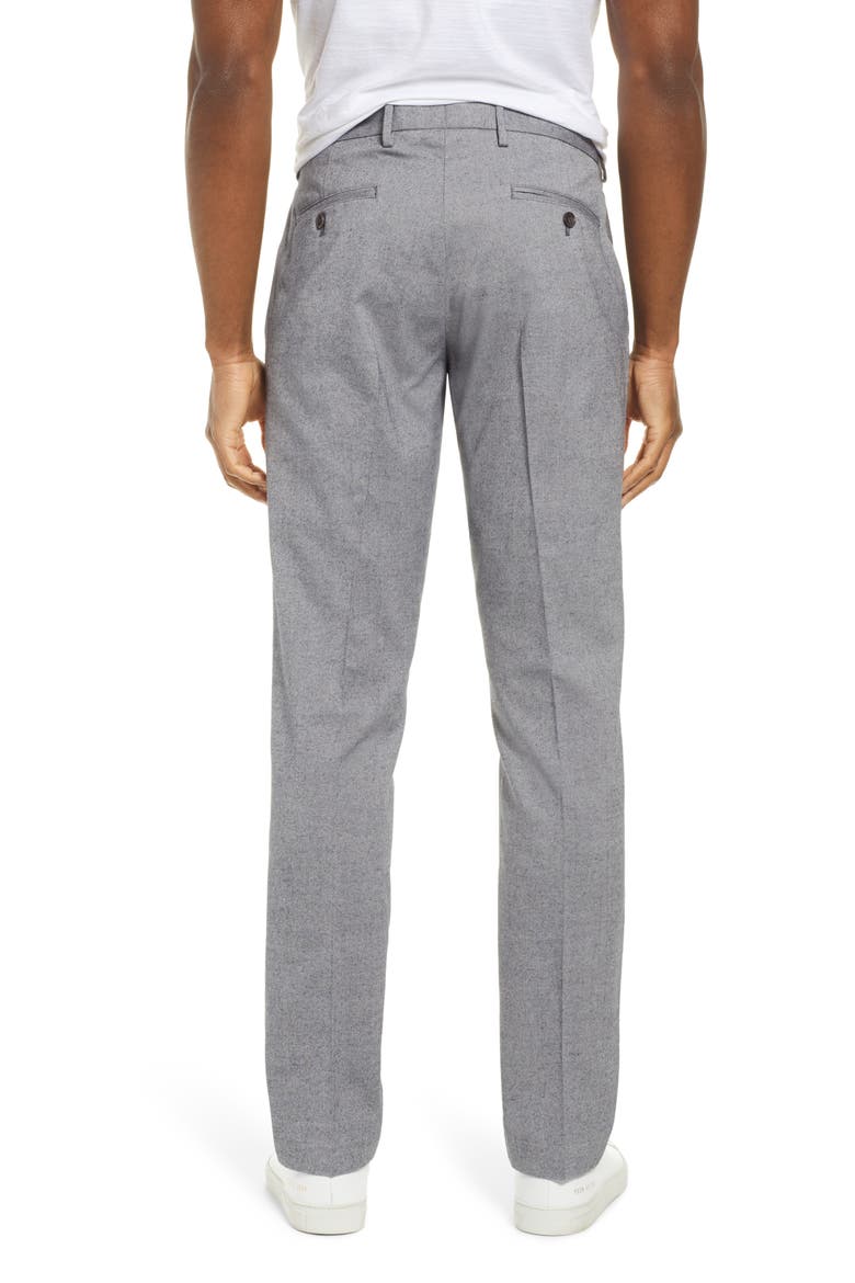 Slim Straight Leg Textured Chinos, Alternate, color, GREY SHADE