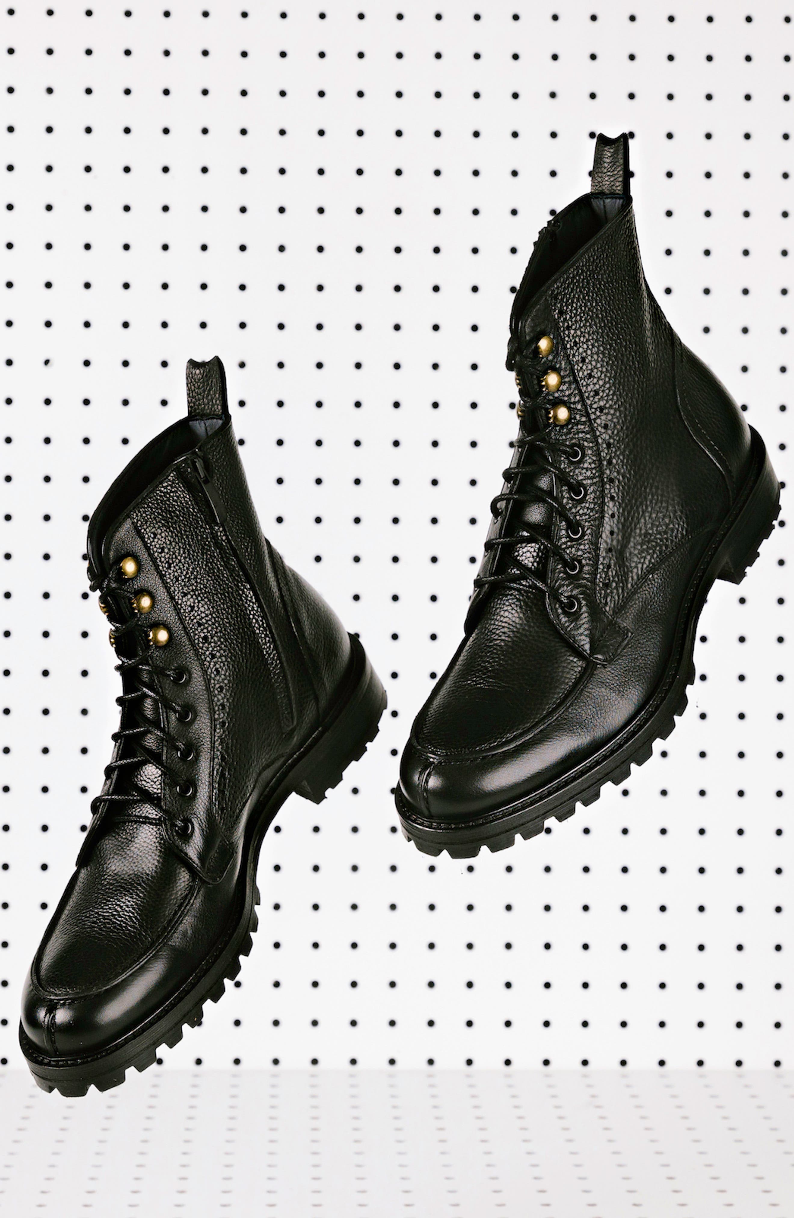 Ankari Floruss ANKARI-FLORUSS Plain Toe Combat Boot, Alternate, color, 