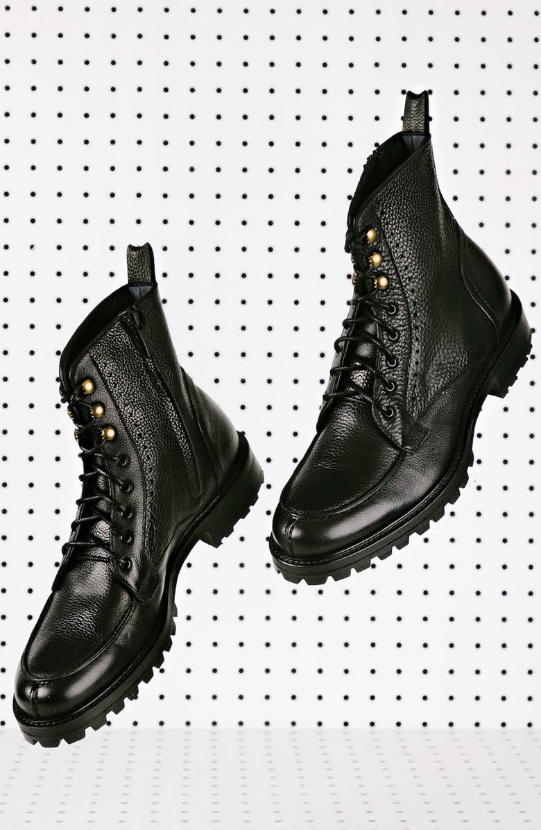 Ankari Floruss ANKARI-FLORUSS Plain Toe Combat Boot, Alternate, color,