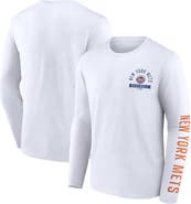FANATICS Men's Fanatics Branded White New York Mets Pressbox Long Sleeve T-Shirt