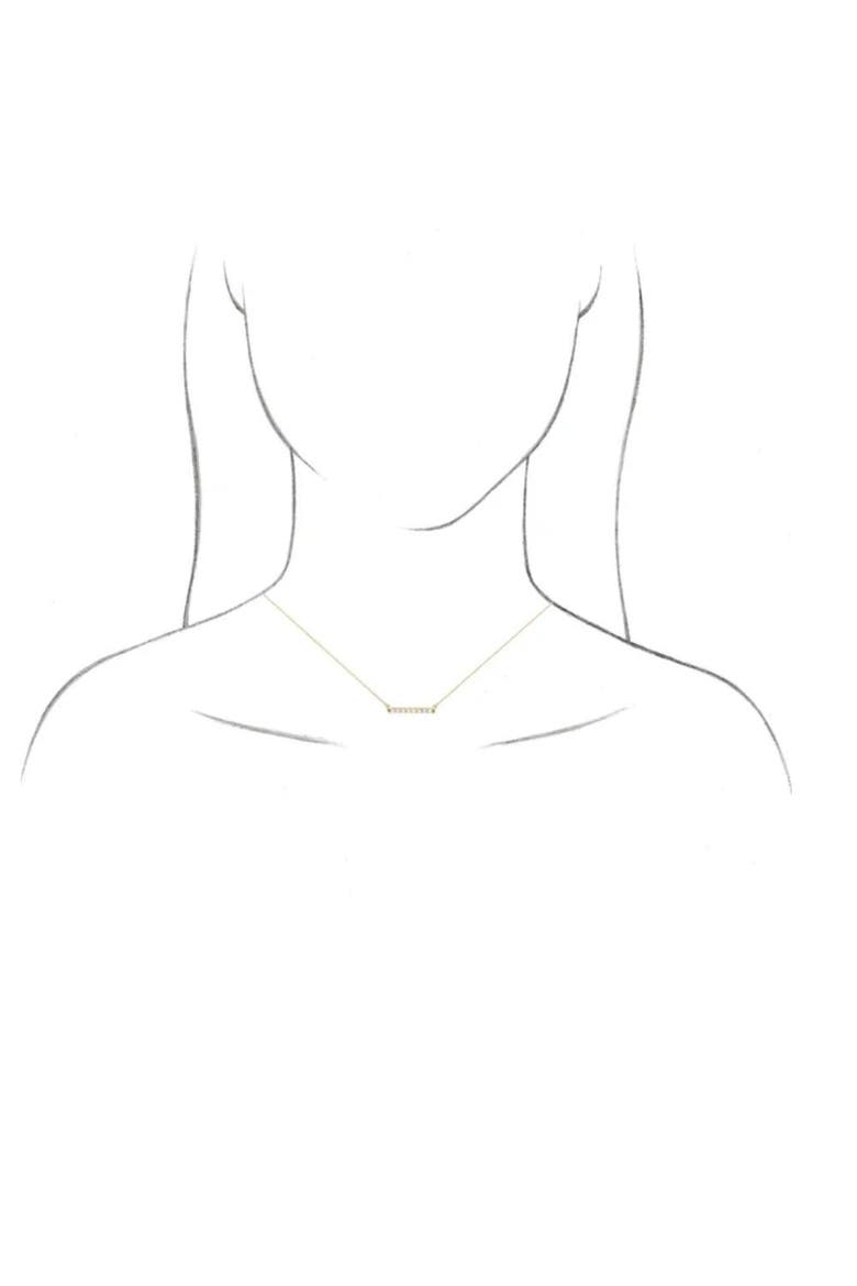 1/2Ct Bar Diamond Pendant Necklace in 14k or Gold Lab Grown, Alternate, color, 14k White Gold