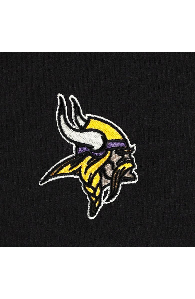 PROFILE Men's Profile Black Minnesota Vikings Big & Tall Fleece Quarter-Zip Jacket, Alternate, color, 