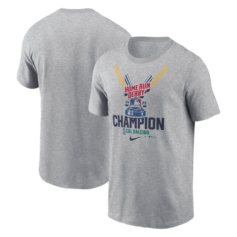 Men's Nike Cal Raleigh Heather Gray Seattle Mariners 2025 Home Run Derby Champion T-Shirt
