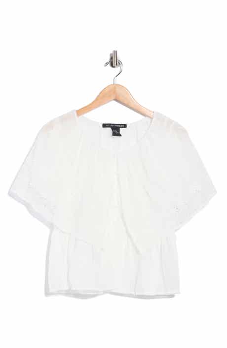 Lace Overlay Cotton Top