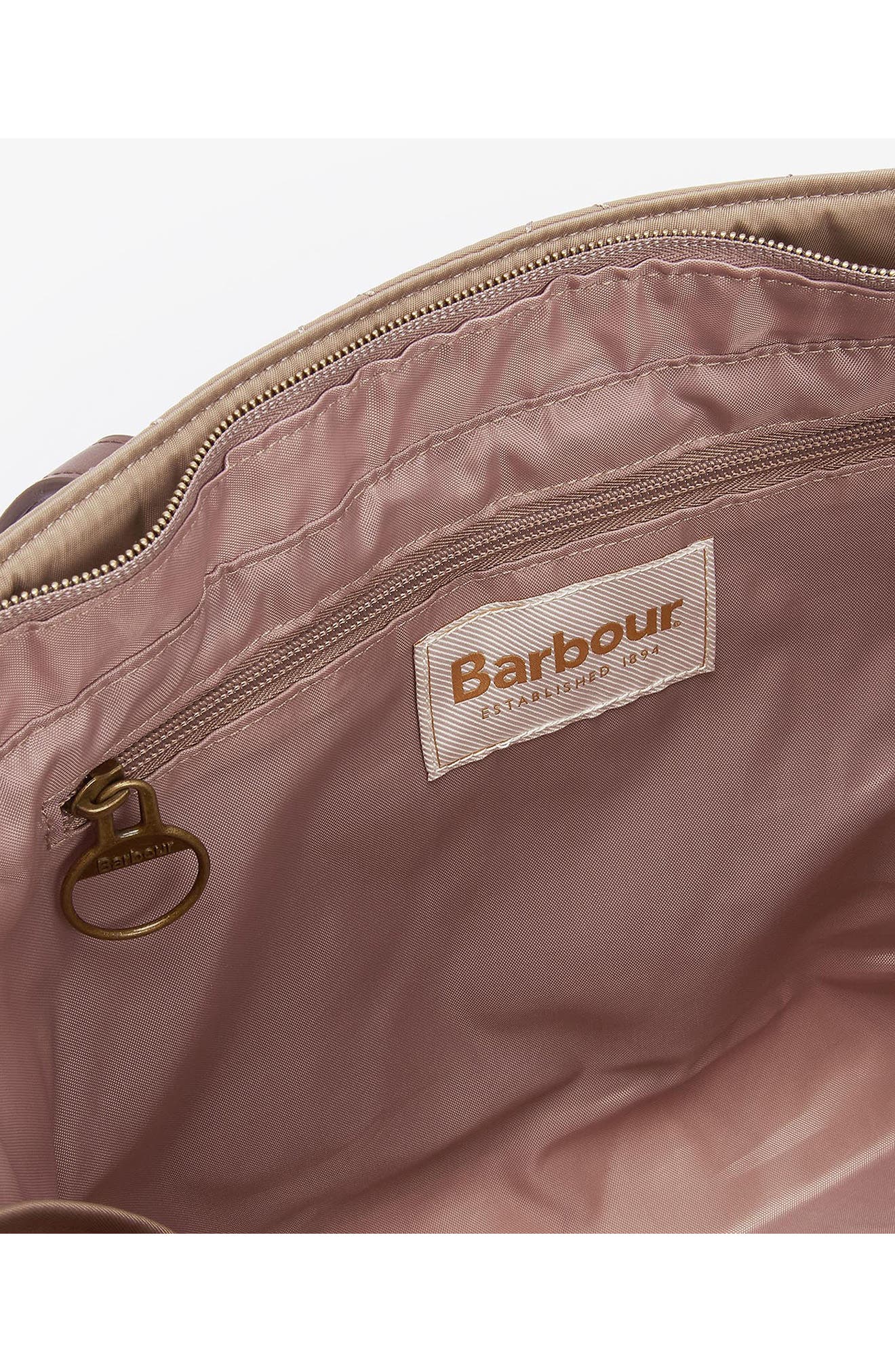 Barbour Diamond Quilted Nylon Tote Bag, Alternate, color, 