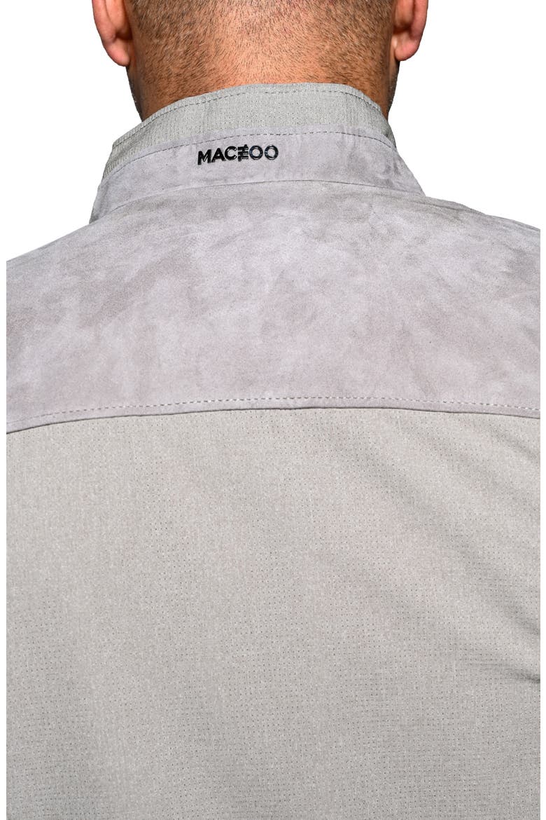 Suede Trim Jacket, Alternate, color, GREY