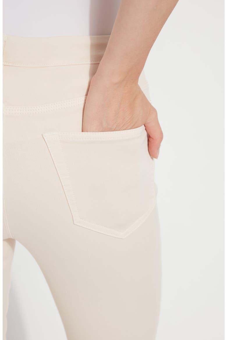 Toothpick High Waist Released Raw Hem Crop Skinny Jeans, Alternate, color, SUGAR