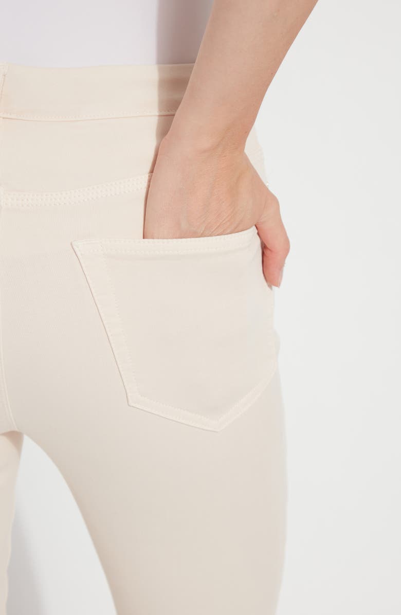 Lysse Toothpick High Waist Released Raw Hem Crop Skinny Jeans, Alternate, color, Sugar