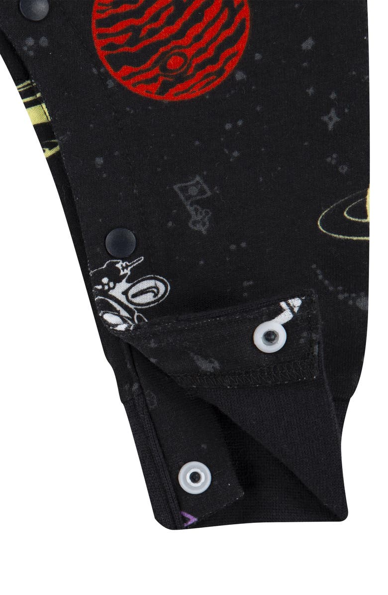 Nike Space Swoosh Short Sleeve Romper, Alternate, color, Black