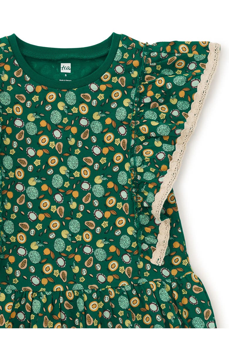 Tea Collection Crochet Trim Ruffle Dress 2.0, Alternate, color, Super Fruits