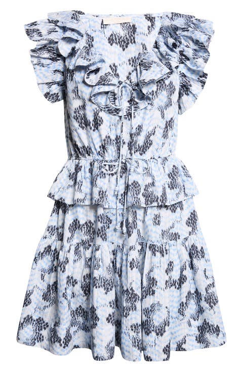 Celie Abstract Print Minidress