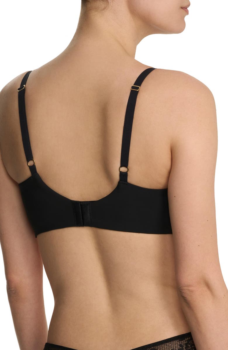 Natori Heavenly Full Coverage Longline Lace T-Shirt Bra, Alternate, color, Black