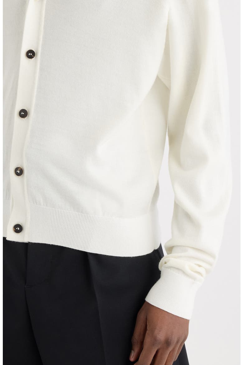Le Cardigan Brode Merino Wool Blend Cardigan, Alternate, color, OFF-WHITE
