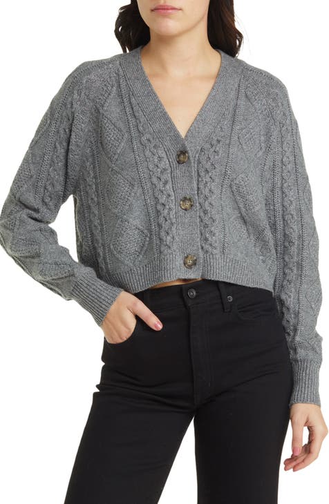 Cable Knit Crop Cardigan