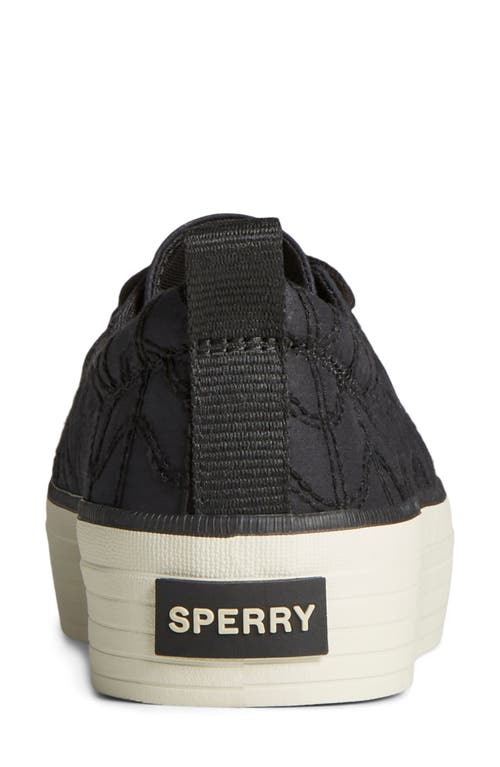 Sperry Lounge Away 2 Linen Sneaker In Black