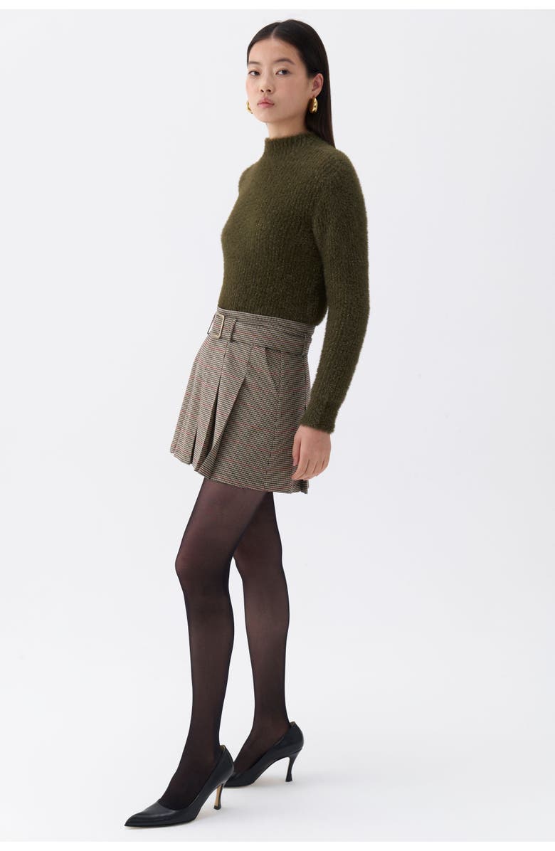 Nocturne Belted Pleated Mini Skirt, Alternate, color, 