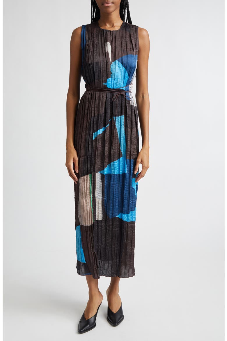 Mizu Sleeveless Colorblock Dress, Main, color, BLUE PRISM