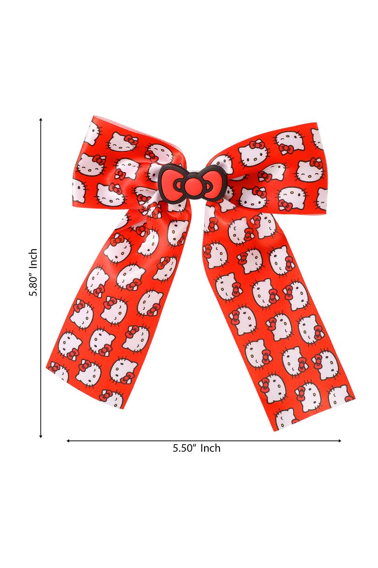 Hair Bow Barrette Official License, Sanrio Hair Accessories, Alternate, color, Red