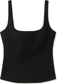 MANGO Fitted Square Neck Top