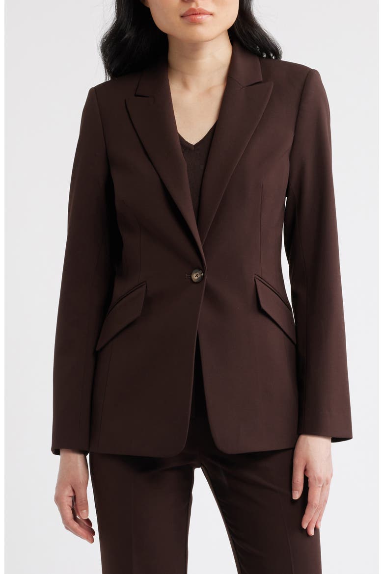 One-Button Blazer, Alternate, color, ESPRESSO