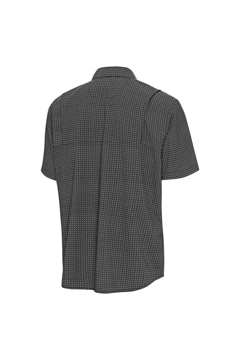 Men's Antigua Black Las Vegas Raiders Mosaic Button-Up Shirt, Alternate, color, Black