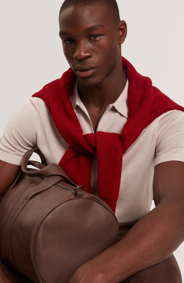 Ted Baker Givrans Zip Polo Sweater, Alternate, color, Ecru