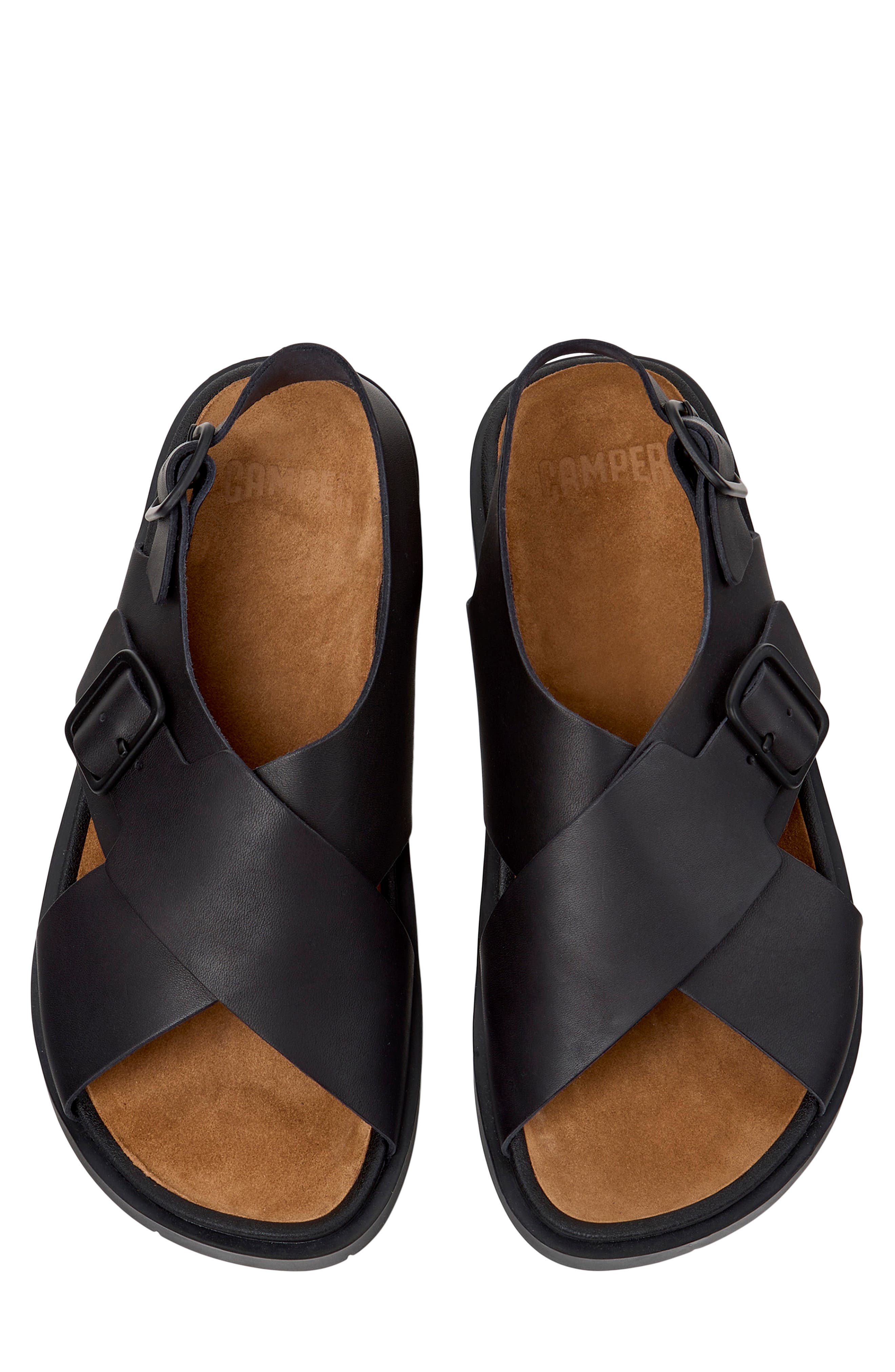 Camper Lluc X-Strap Sandal, Alternate, color, Black