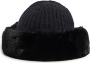 Treasure & Bond Faux Fur Knit Cloche