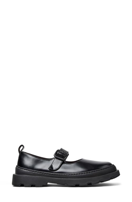 Camper Buckle-strap Leather Loafers In Black