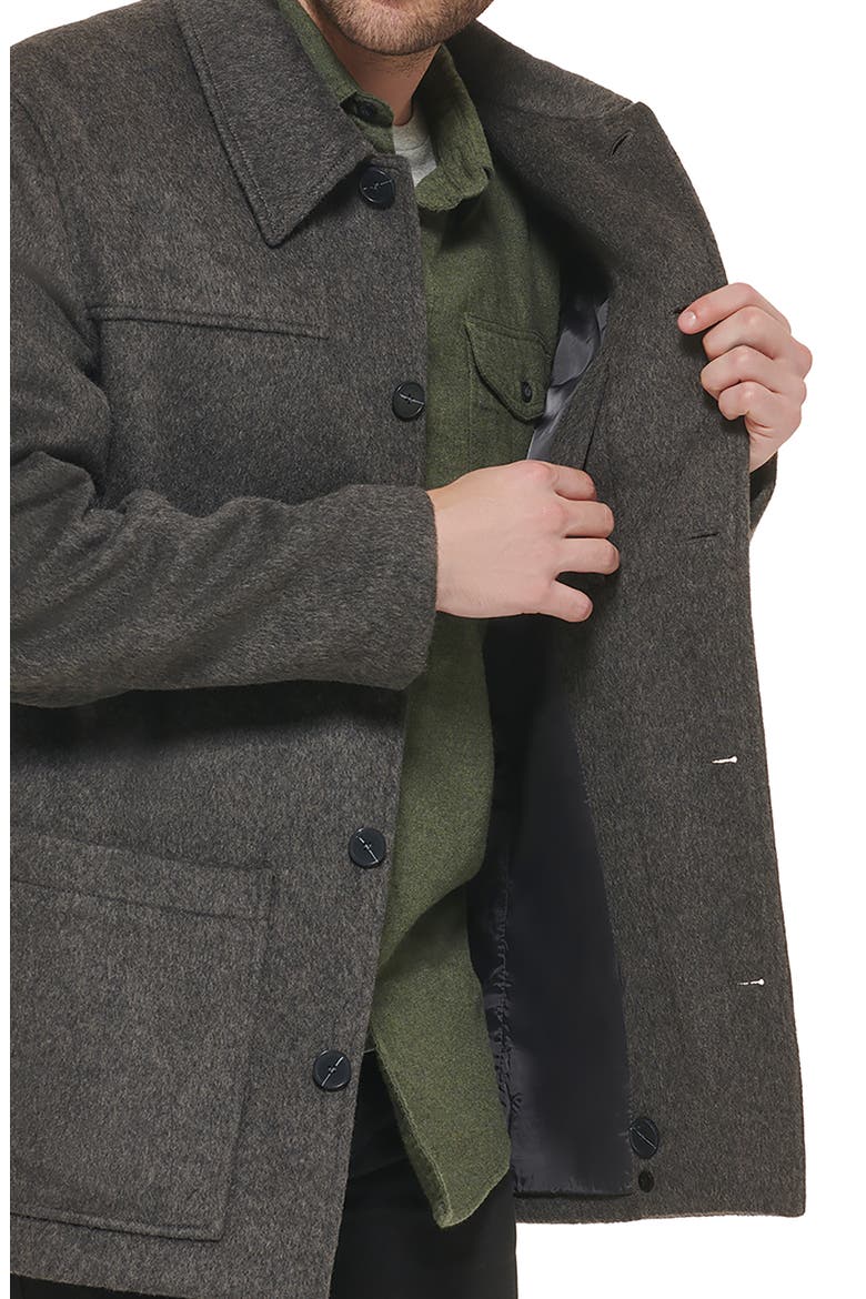 Wool Blend Coat, Alternate, color, GREY