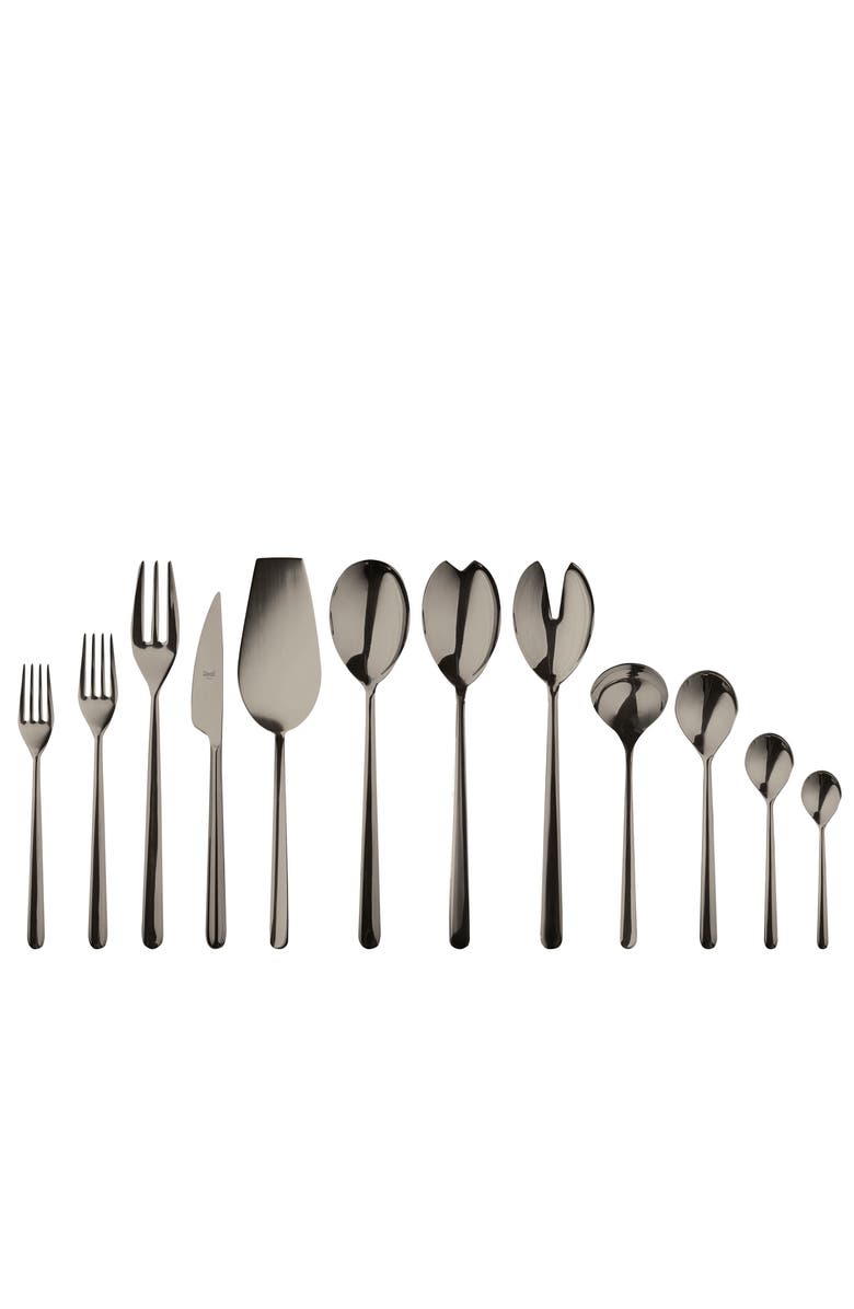 Mepra Linea Flatware Set - 67 Pieces, Main, color, Black Gold