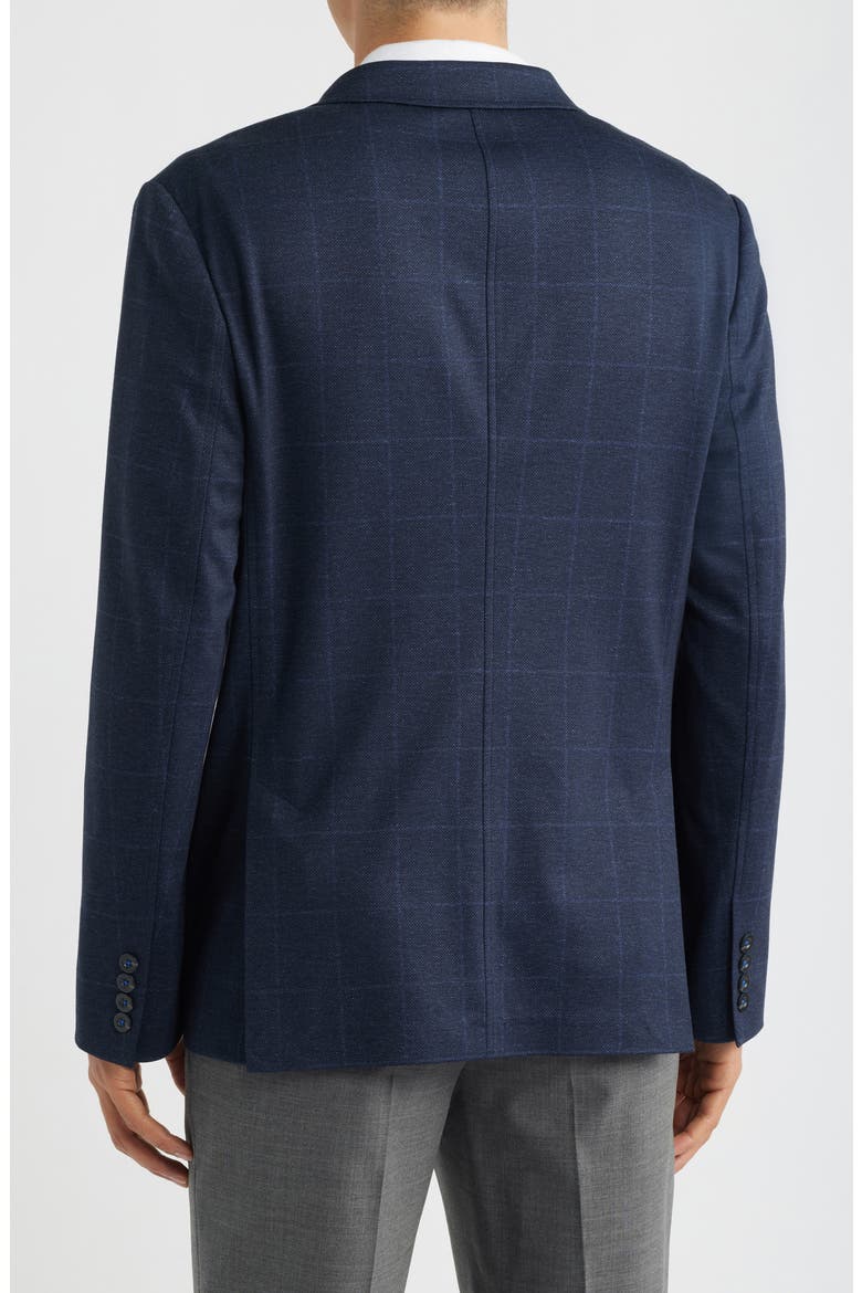 Alfi Windowpane Check Knit Sport Coat, Alternate, color, NAVY WINDOWPANE