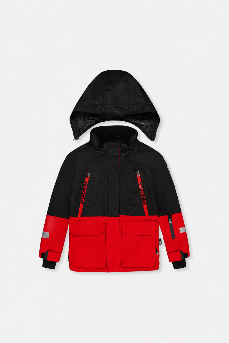 Teknik Fleece Jacket & Reinforced Pants Two Piece Snowsuit, Alternate, color, Rouge