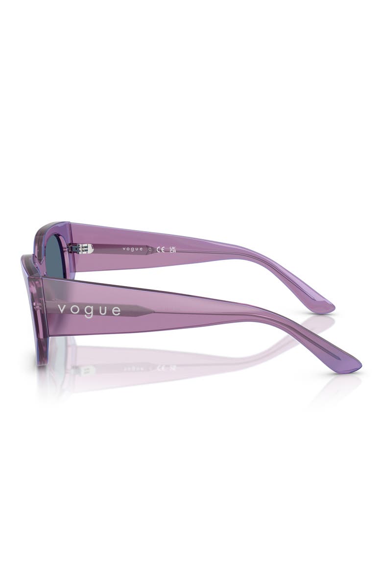 53mm Irregular Sunglasses, Alternate, color, PURPLE