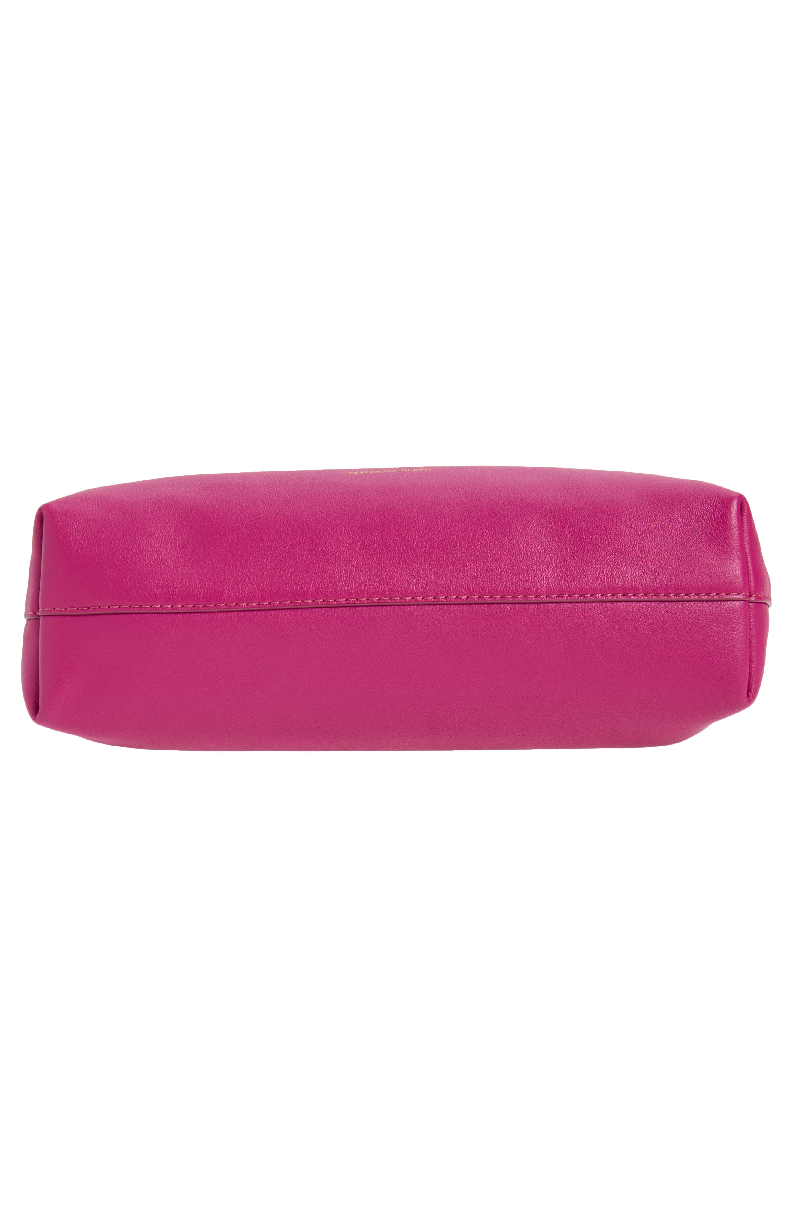 Veronica Beard Small Stash Leather Bag, Alternate, color, Berry