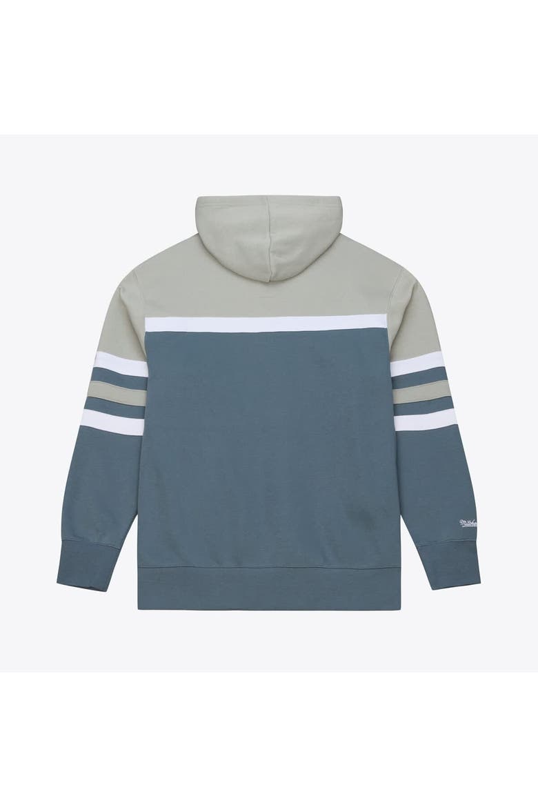 Men's Mitchell & Ness  Gray Chicago Cubs Cooperstown Collection Thunderstorm Head Coach Hoodie, Alternate, color, Gray