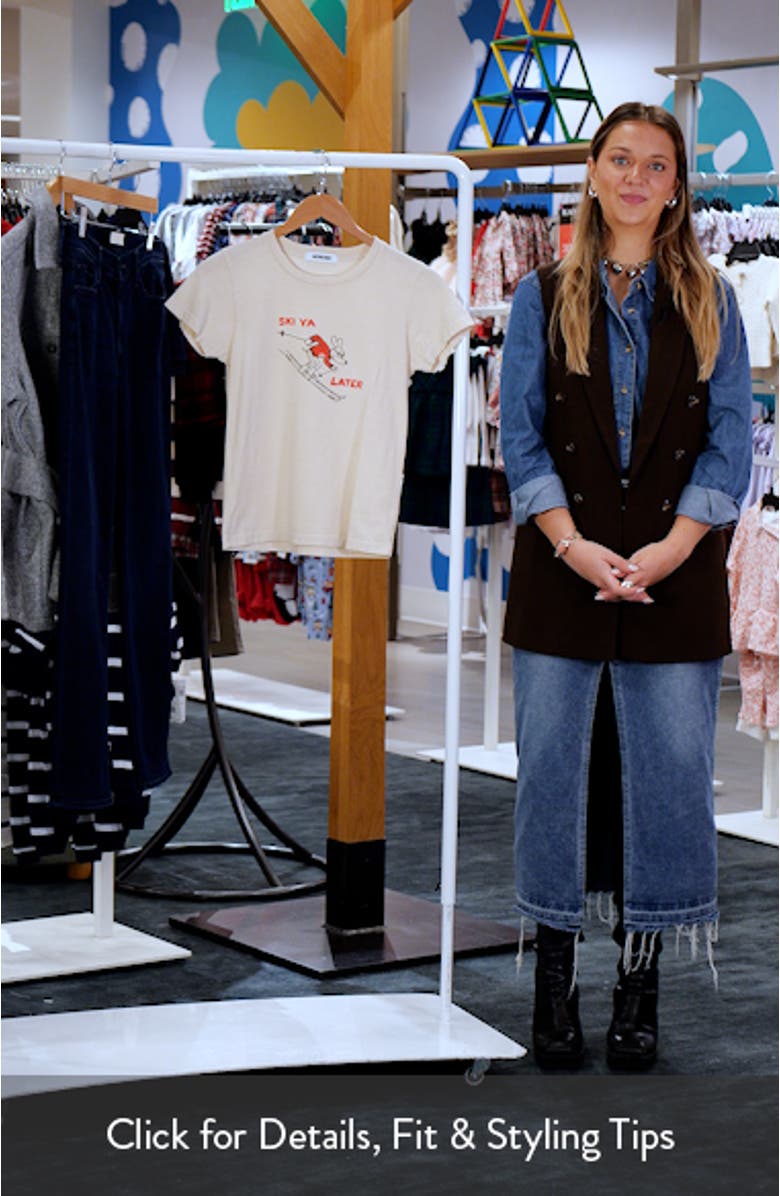 Ski Ya Later Headliner Cotton Graphic T-Shirt, sales video thumbnail