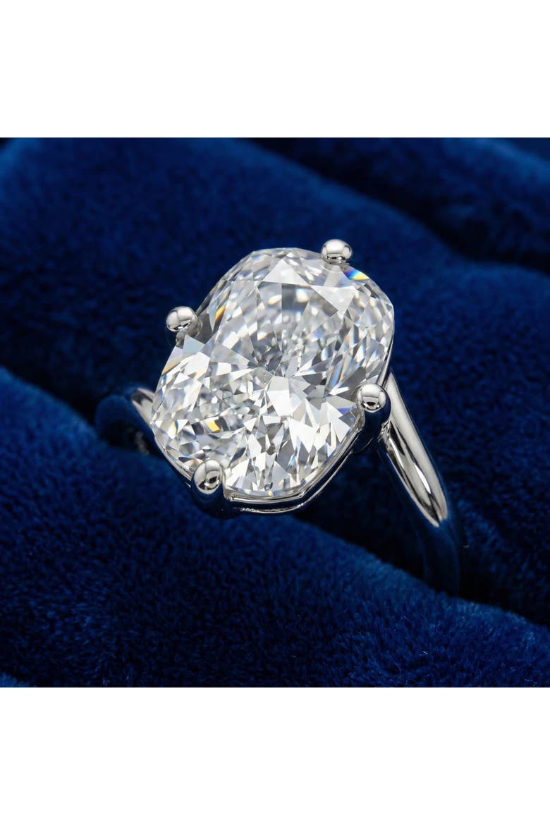 Certified 4Ct Atelier Solitaire Diamond Engagement Ring 14k Gold Lab Grown, Alternate, color, 14k White Gold