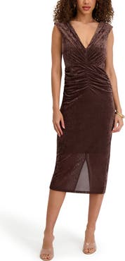 Siena Velvet & Mesh Sleeveless Dress