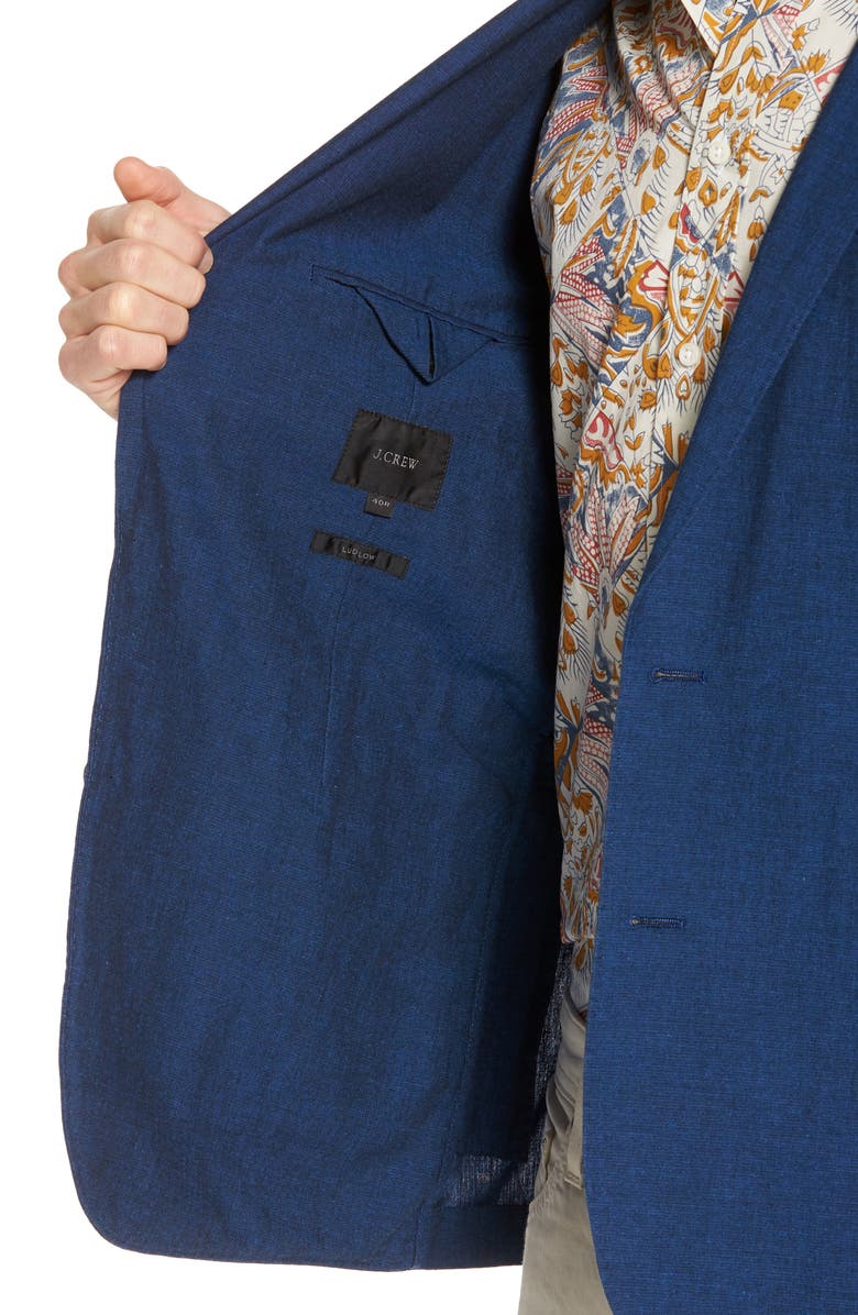 J.Crew Ludlow Cotton & Linen Blazer, Alternate, color,