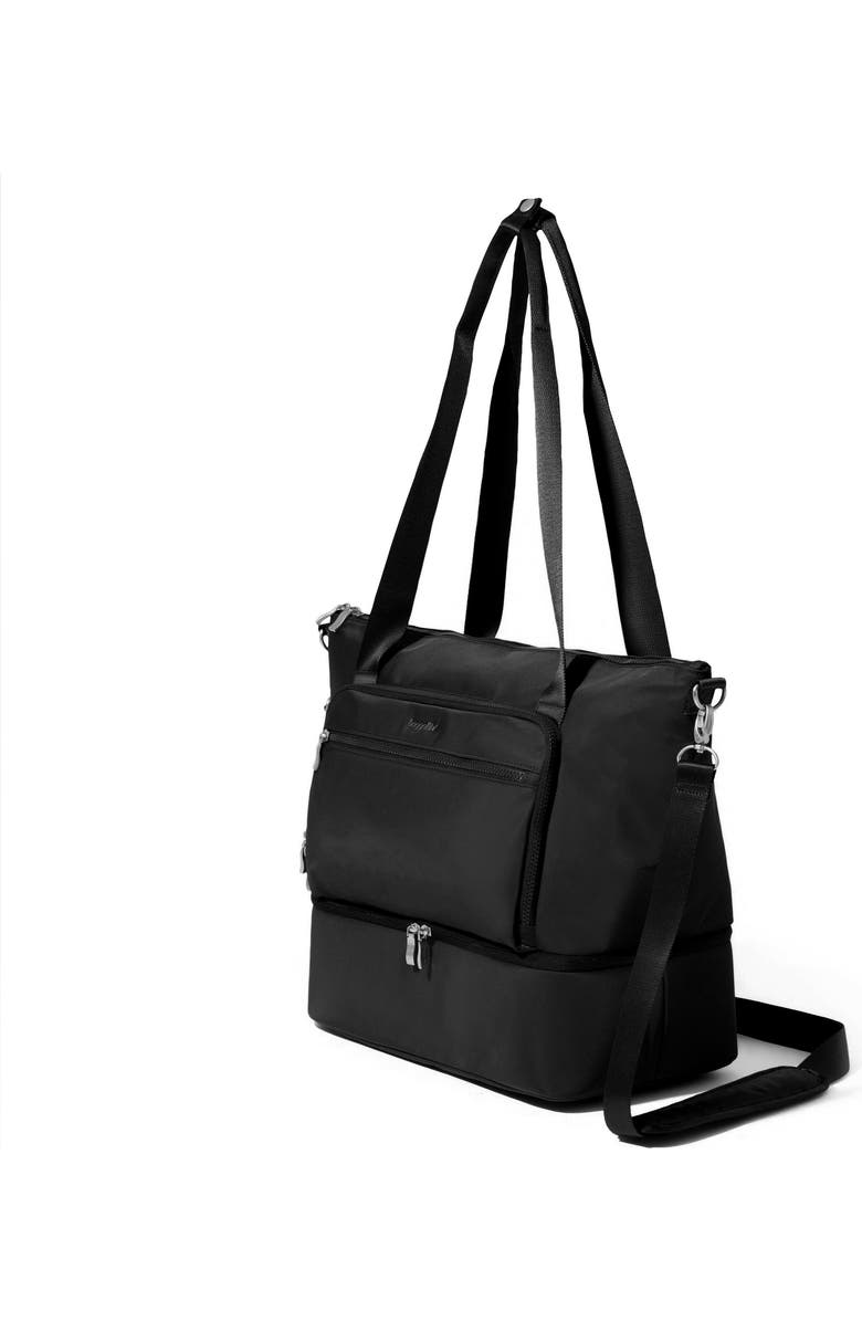 BAGGALLINI Park Ave Overnight Tote, Alternate, color, Black Twill