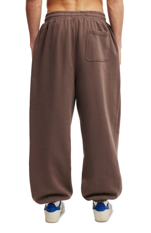 Cotton On Super Baggy Cuffed Track Pant In Brown
