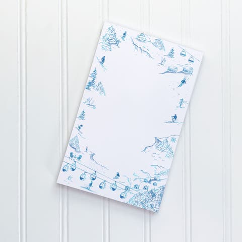 Toile Ski Club 5" x 8" Winter Notepad