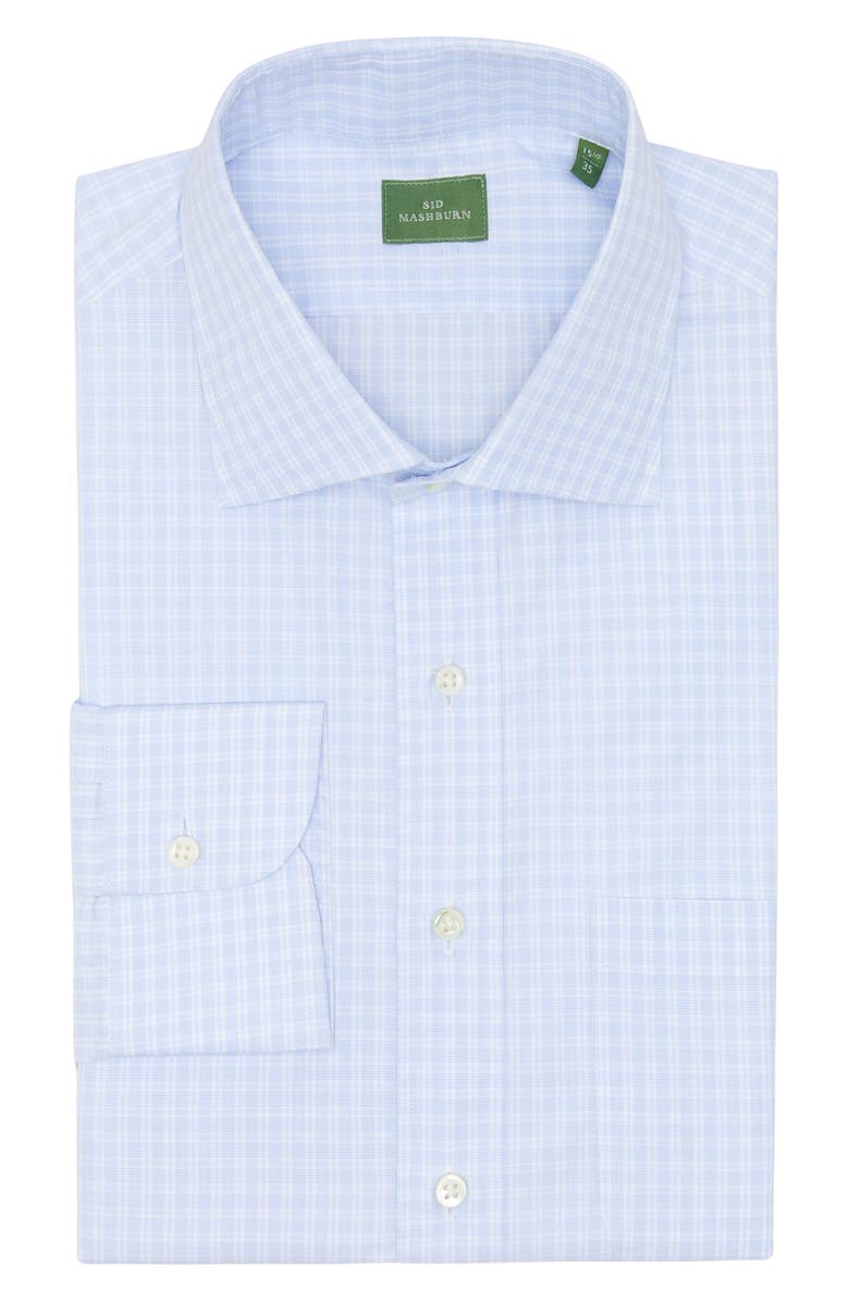Sid Mashburn Slim Fit Microcheck Cotton Poplin Button-Up Shirt, Alternate, color, Blue Multi / White Check
