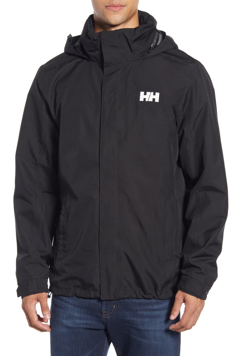 Dubliner Water & Wind Proof Hooded Jacket, Alternate, color, 990 BLACK