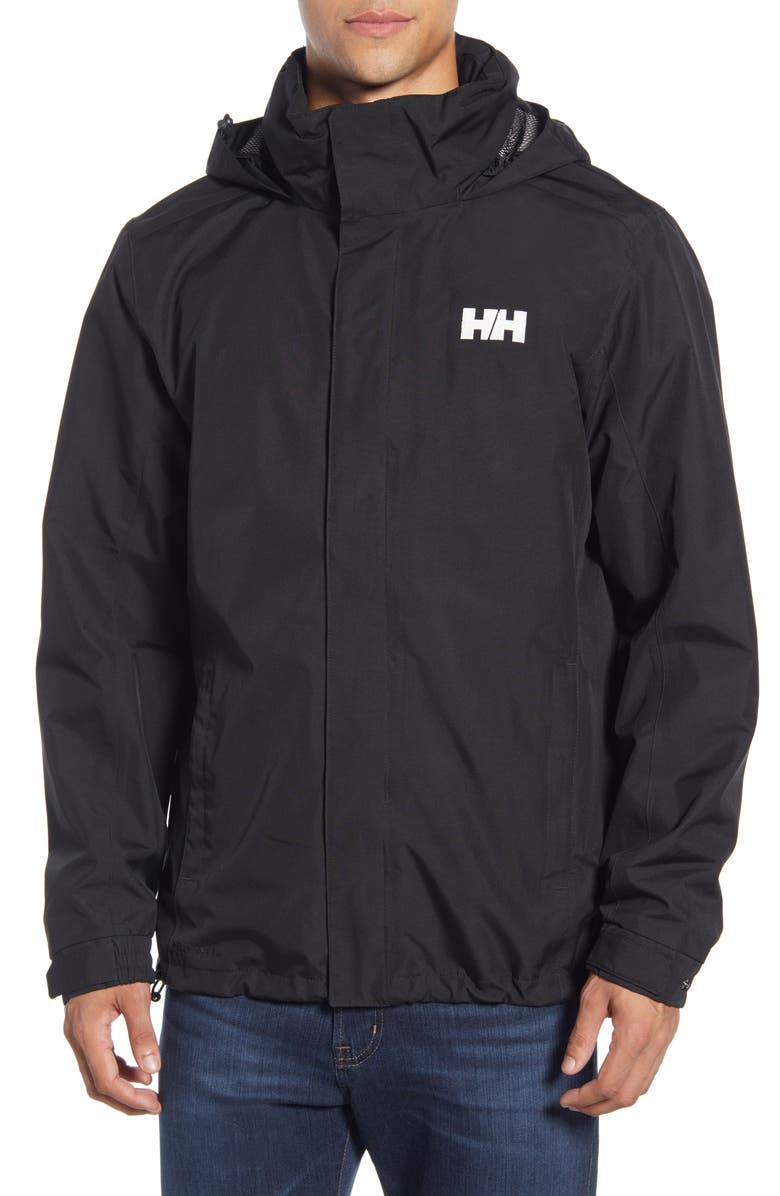 Helly Hansen Dubliner Water & Wind Proof Hooded Jacket, Alternate, color, 990 Black