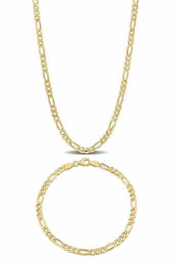 Figaro Chain Bracelet & Necklace Set