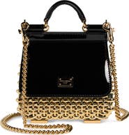 Dolce&Gabbana Mini Sicily Box Cage Shoulder Bag