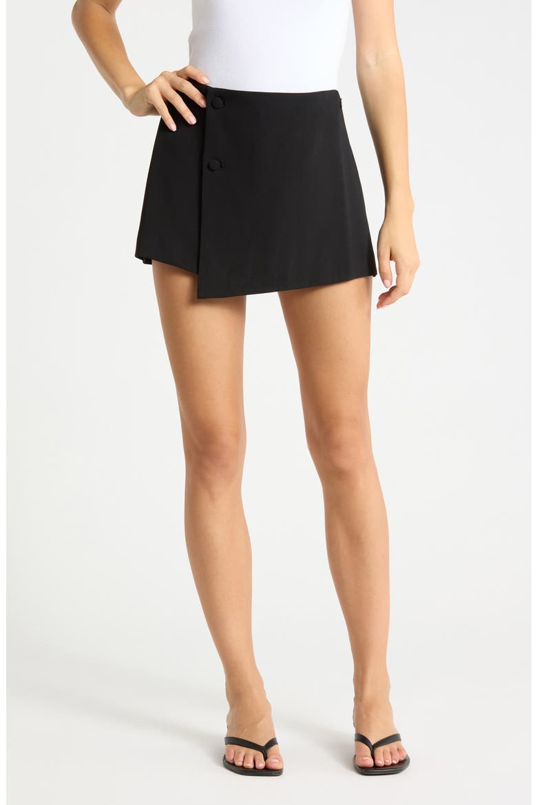 Luxe Suiting Skort, Main, color, BLACK001