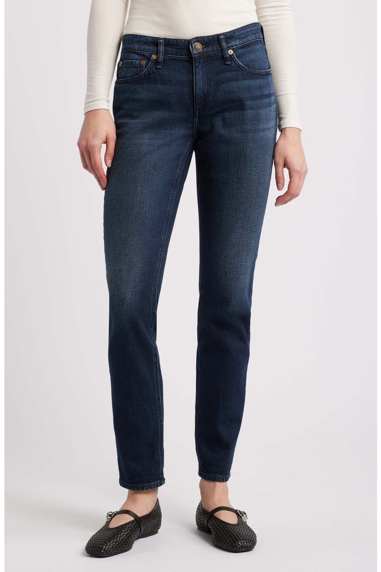 Dre Low Rise Slim Boyfriend Jeans, Main, color, SIENNA